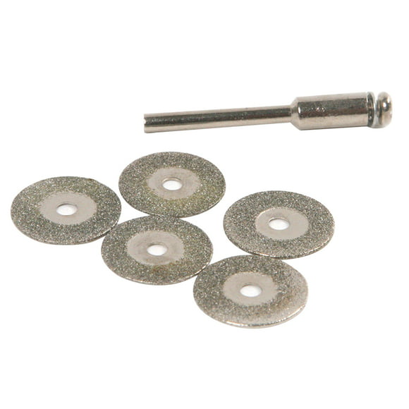 6pc 22mm Diamond Mini Emery Cutting Discs Drill Bit For Dremel Jewelry Tools